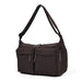 Casual Multi-pocket Messenger Bag with Adjustable Strap - Dark Coffee