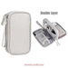 Compact Double Layer Travel Cable Organizer Case Elite - Grey