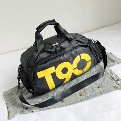 Travel Duffle Bag with Bold Logo Print for Gym