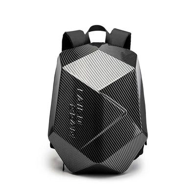 Motorcycle Rider Backpack Hard Shell Carbon Fiber Style