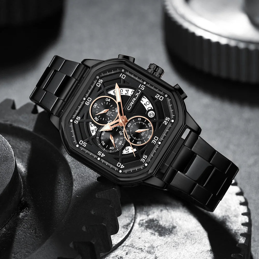 Contour Square Chronograph Timepiece With Subdials