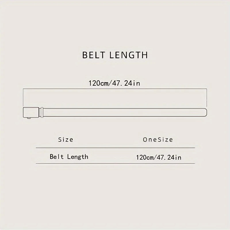 Men Belt Pattern Letter Buckle for Everyday Wear