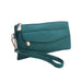 Long Design Wallet with Zipper Pocket Card Holder - Green