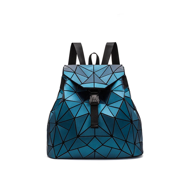 Backpack Geometric Grid Bag for Everyday Essentials - WO2MEN