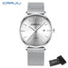 Silk Mesh Dial Timepiece With Calendar Window Luxe Neo - Silver