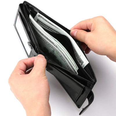 Wallet With Zipper and Card Slots Compact Organizer - WO2MEN
