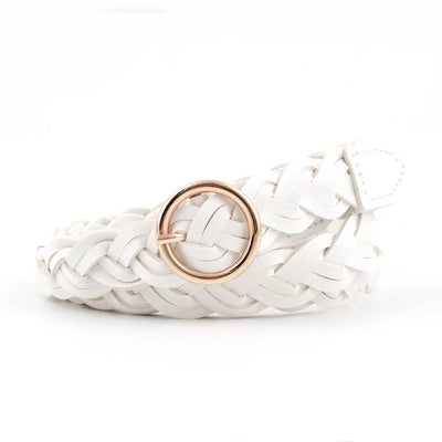 Lux Braided Belt with O Ring Buckle for Women