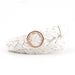 Lux Braided Belt with O Ring Buckle for Women - White