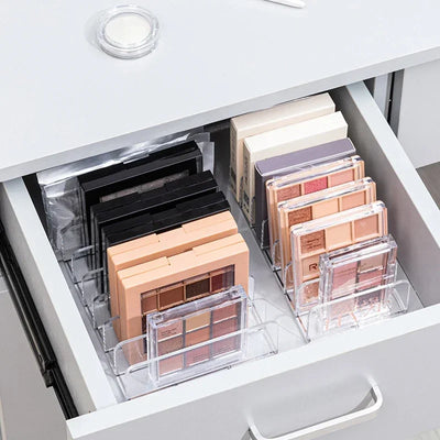 Seven Compartment Makeup Organizer for Desktop Palettes