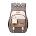 Waterproof Backpack for Kids with Front Pocket Zipper - Khaki