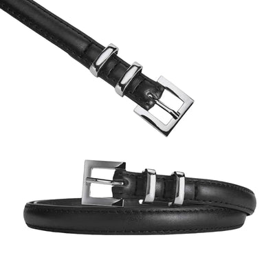 Simple Design Womens Thin Belt Silver Buckle Casual