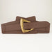 Elastic Belt with Decorative Buckle for Dress - Coffee