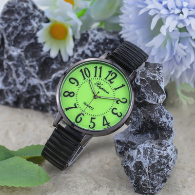 Womens Watch Luminous Dial Quartz With Large Numerals