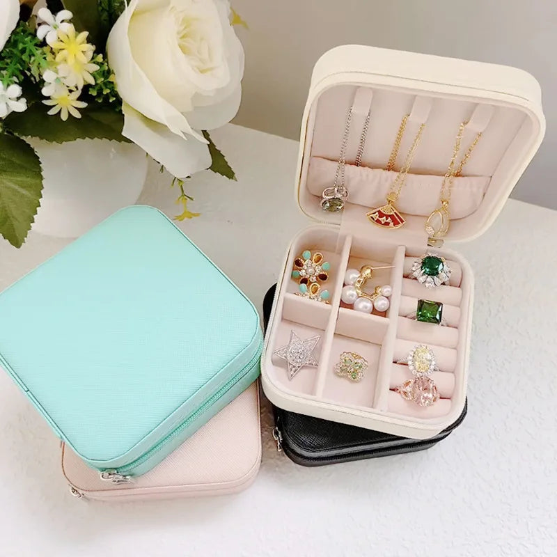 Travel Jewelry Organizer Box With Removable Dividers