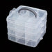 Three Layer Transparent Jewelry Storage Box Stackable - Gxc