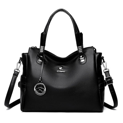 Handbag with Crossbody Strap Designer Bag Luxury - Black