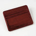Slim Card Holder Wallet Lightweight Card Carrier - Dark Red
