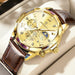 Chronograph Watch for Everyday Precision and Style - Gold Gold