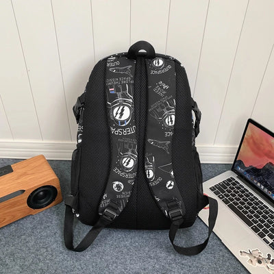 Backpack with Space Print Large Capacity for Travel