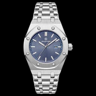 Watch Architectural Grid Dial Refined Timepiece Craft - WO2MEN