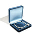 Rounded Edge Velvet Jewelry Box with Multi Compartments - Navy Blue V6