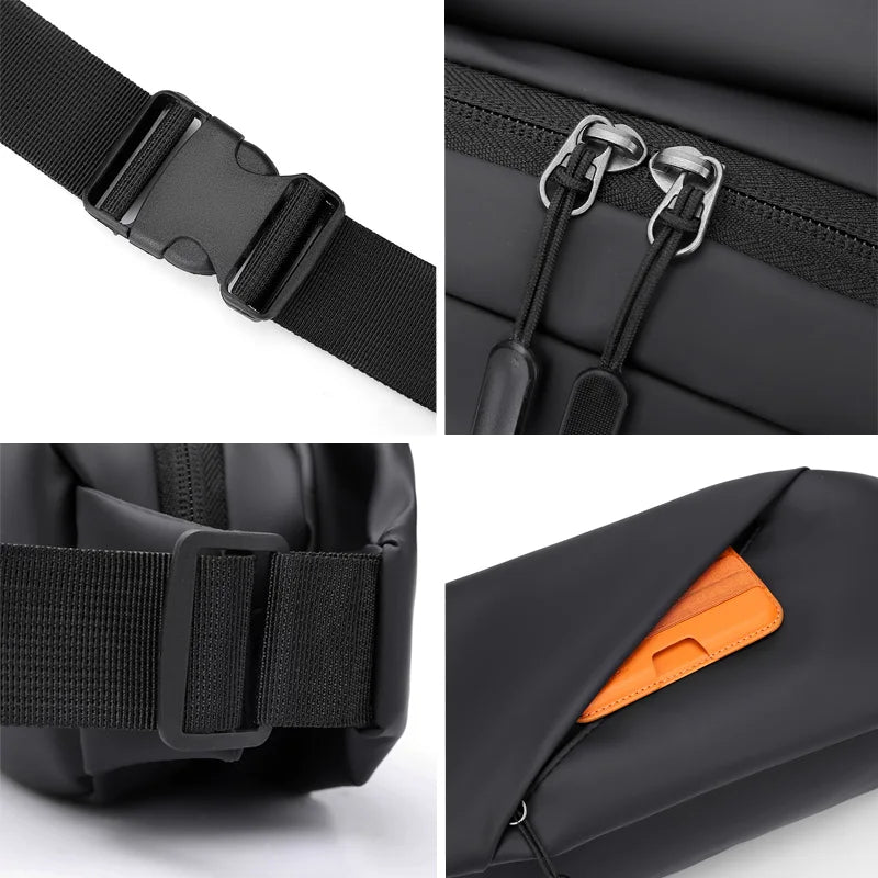 Crossbody Shoulder Bag Large Capacity Zipper Closure