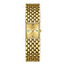 Square Dial Quartz Watch with Stainless Steel Bracelet - Yellow