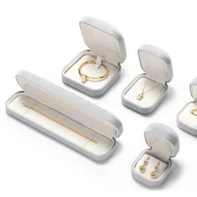 Elegant Velvet Jewelry Organizer Box with Compartments