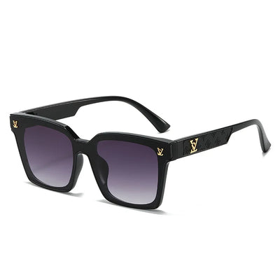 Luxurious Square Framed Sunglasses With Monogram Accent - WO2MEN