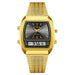 Digital Wristwatch with Luminous Display 30M Waterproof - Gold Black
