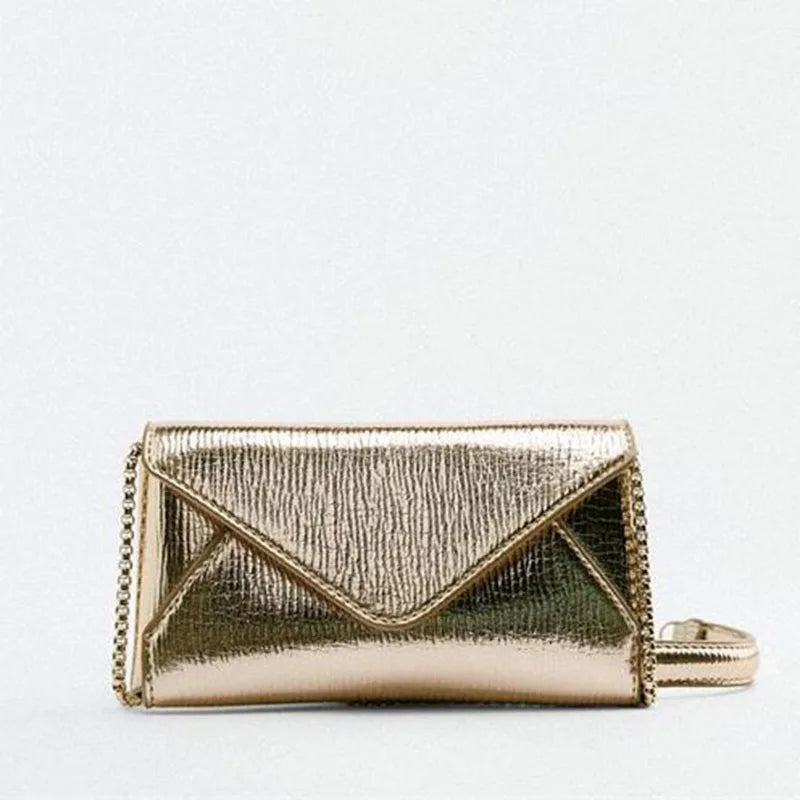 Square Envelope Crossbody Bag with Chain Strap