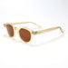 Sunglasses Oval Acetate Polarised UV400 Eyewear - Yellow Brown