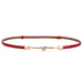 Elegant Decorative Bar Belt with Sphere Charm - Red
