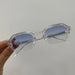 Hexagon Sunglass with UV400 Lenses for Everyday Wear - Clear Blue