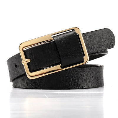 Fashionable Womens Belt with Wide Cinched Waist - Black