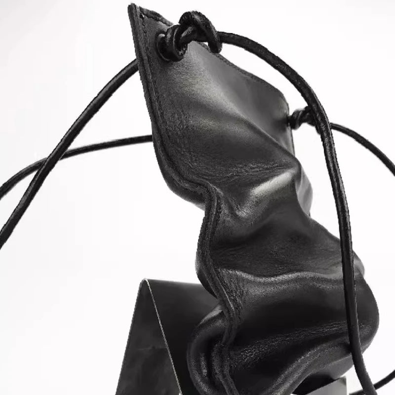 Mini Cellphone Bag Crossbody Pleated Punk Style