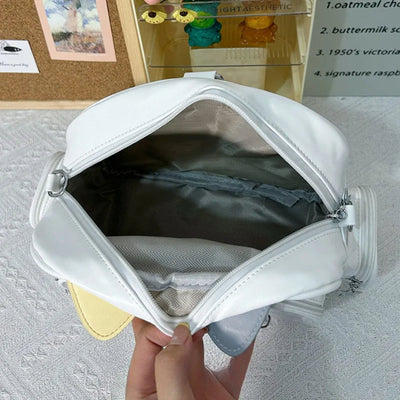 Cat Themed Ita Bag with Clear Front Pocket Cute