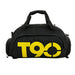 Travel Duffle Bag with Bold Logo Print for Gym - Gold