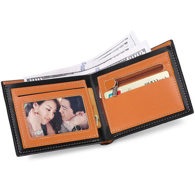 Textured Compact Wallet With Integrated Zipper System