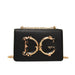 Ornate Monogram Chain Bag with Petite Silhouette Detail - Black