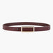 Belt Rectangle Buckle for Jeans Dress Everyday Use - Red Brown