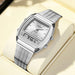 Watch Dual Display Quartz Timepiece for Everyday Use - Silver