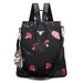 Floral Print Backpack with Oxford Fabric for Everyday - Butterfly