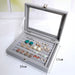 Refined Jewelry Display Organizer Box with Clear Lid - B