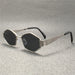 Vintage Punk Sunglasses with Round Metal Frame Elite - Silver Black
