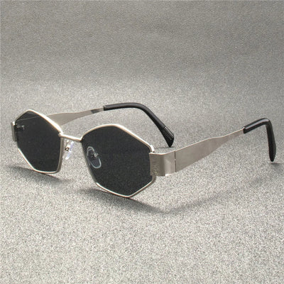 Vintage Punk Sunglasses with Round Metal Frame Elite - WO2MEN