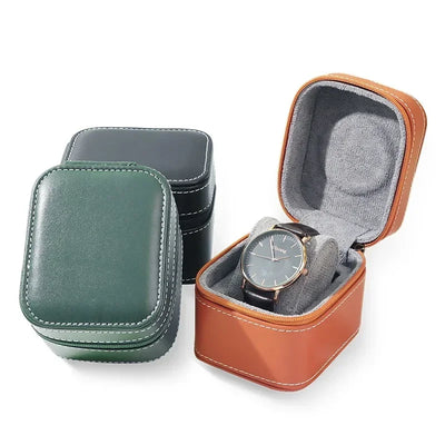 Refined Travel Case For Watches With Removable Cushion