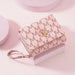 Structured Wristlet Wallet With Monogram Silhouette - Pink