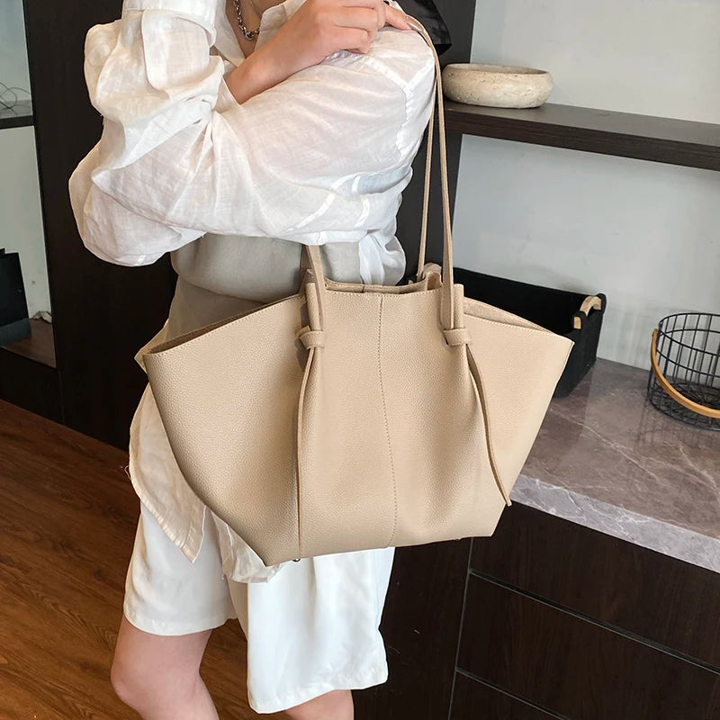 Two In One Shoulder Tote Bag With Removable Pouch
