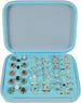 42 Slots Jewelry Box Velvet Lined Ring Organizer Case - Blue